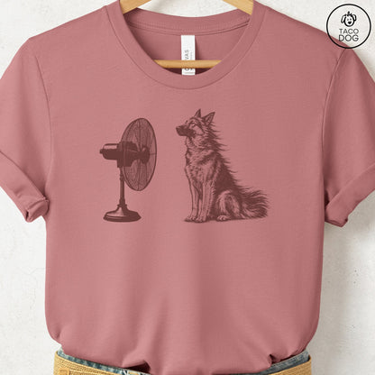 German Shepherd Fan T-Shirt Heather Mauve Taco-Dog