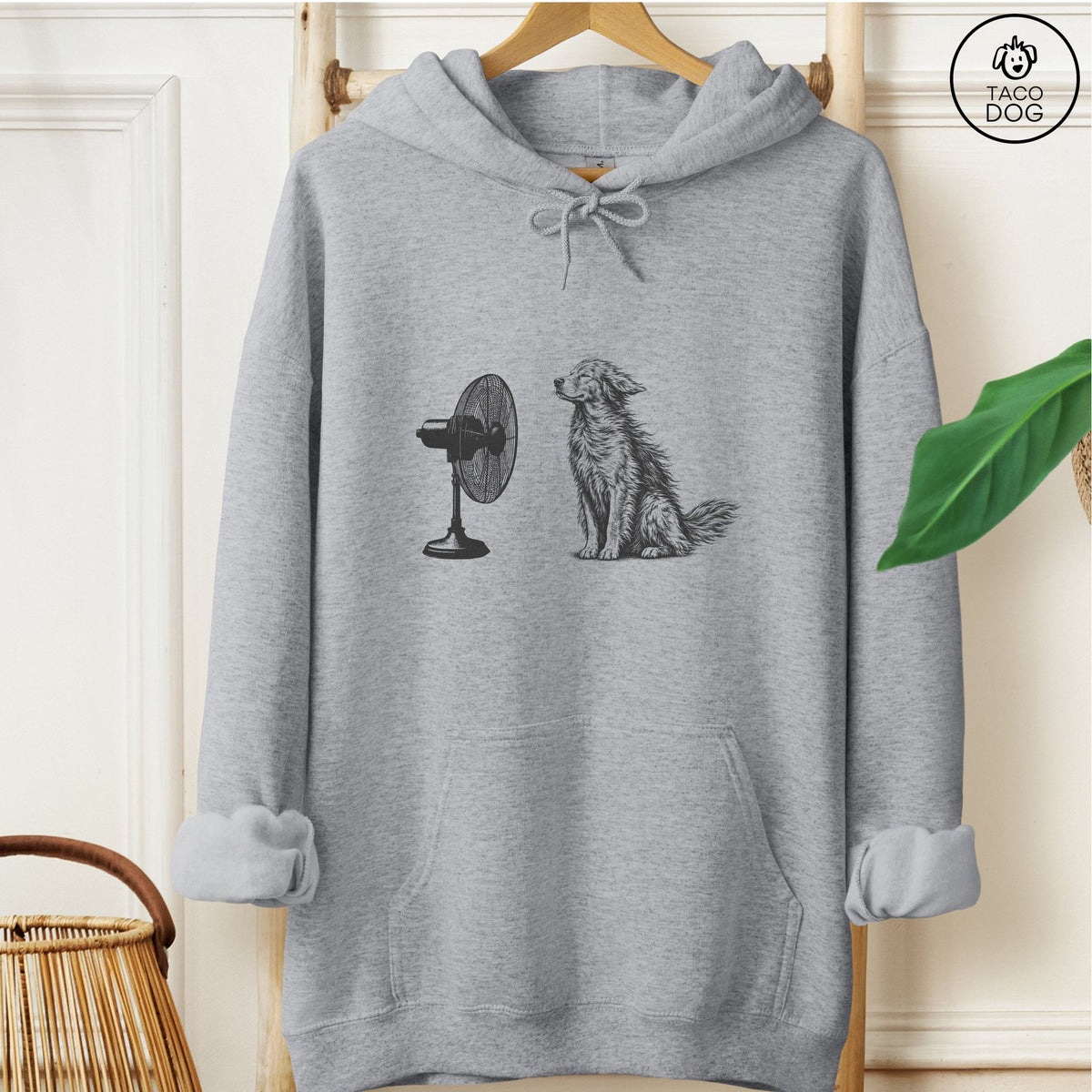 Golden Retriever Fan Hoodie Graphite Heather Taco-Dog