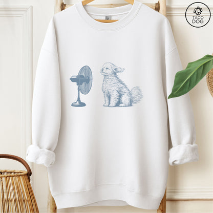 Maltese Fan Sweatshirt White Taco-Dog
