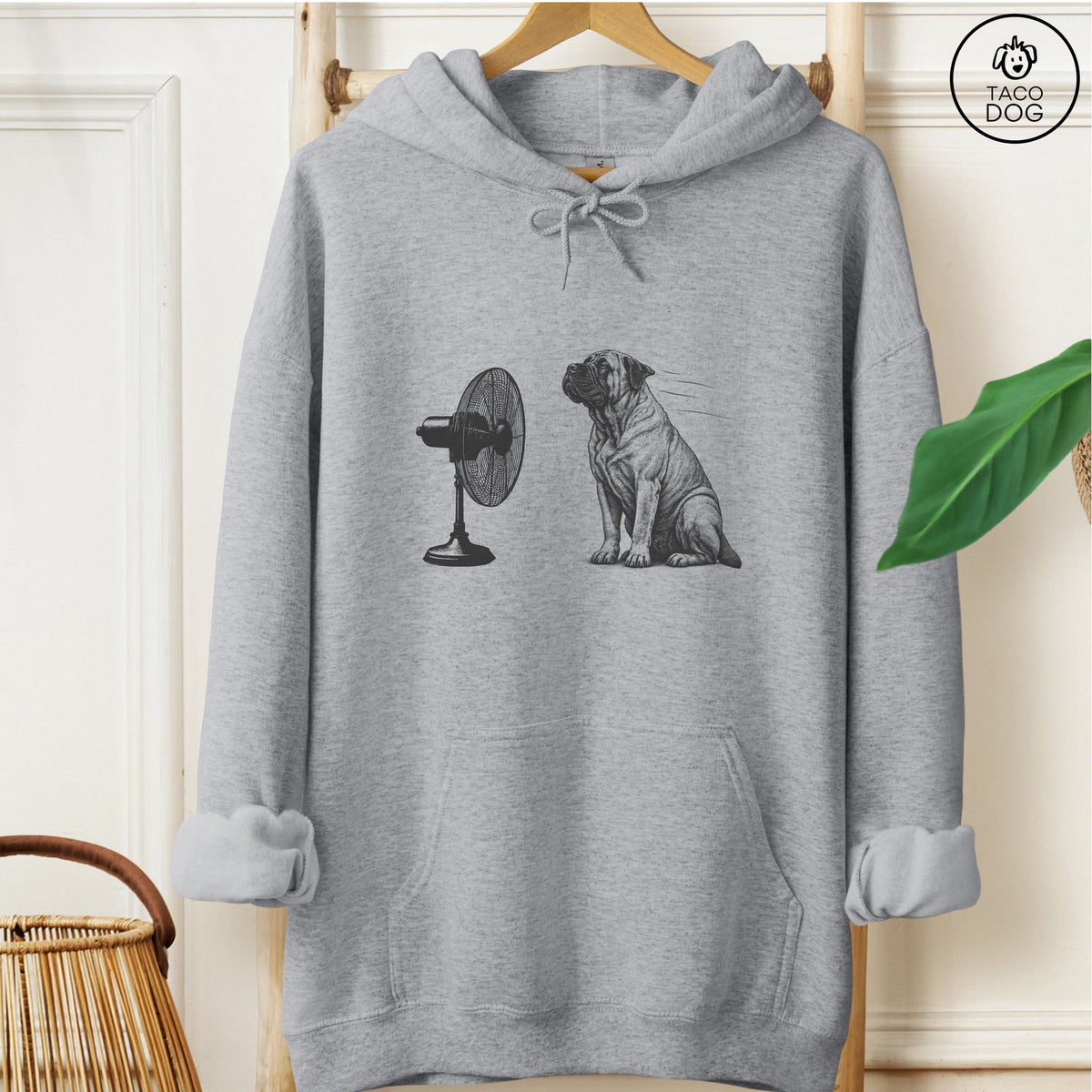 Mastiff Fan Hoodie Graphite Heather Taco-Dog