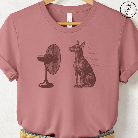 Miniature Pinscher Fan T-Shirt Heather Mauve Taco-Dog