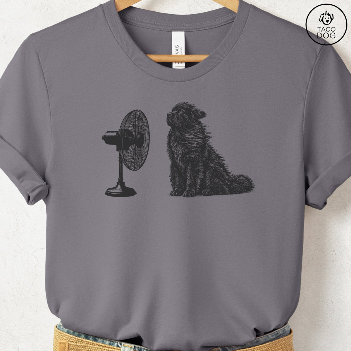 Newfoundland Fan T-Shirt Storm Taco-Dog