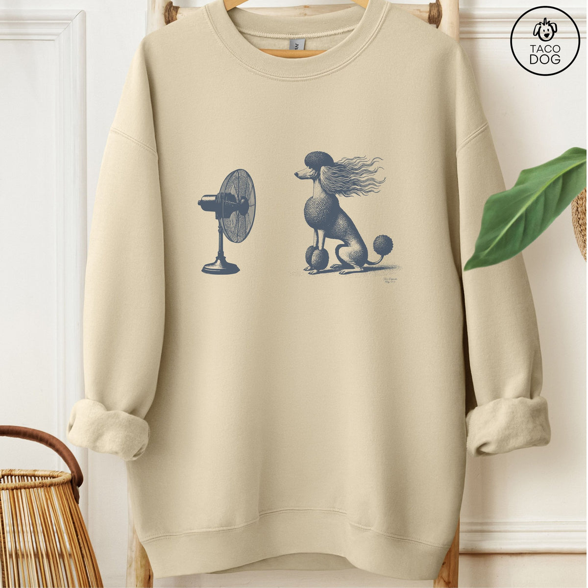 Poodle Fan Sweatshirt Sand Taco-Dog