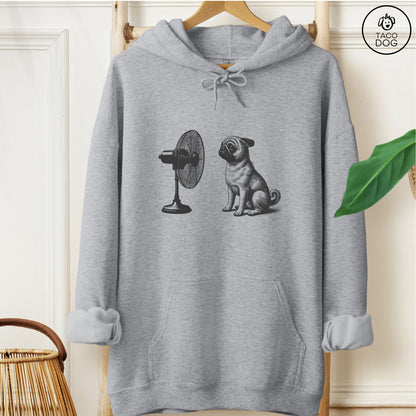 Pug Fan Hoodie Graphite Heather Taco-Dog