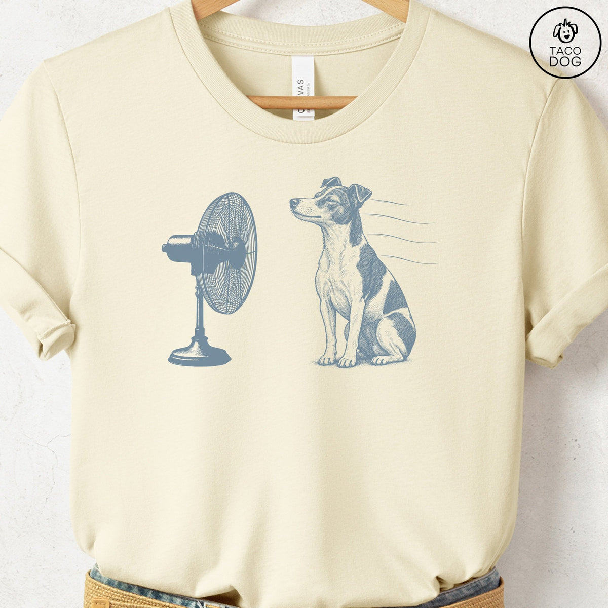 Rat Terrier Fan T-Shirt Natural Taco-Dog