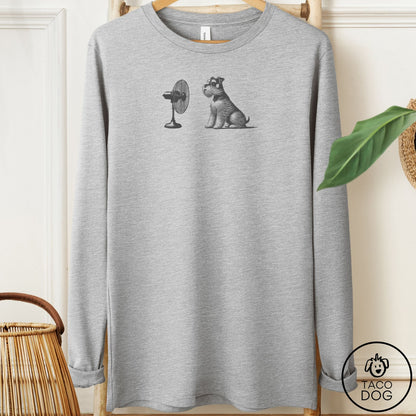 Schnauzer Fan Long Sleeve Tee Athletic Heather Taco-Dog