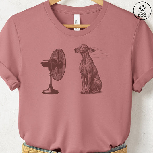 Vizsla Fan T-Shirt Heather Mauve Taco-Dog