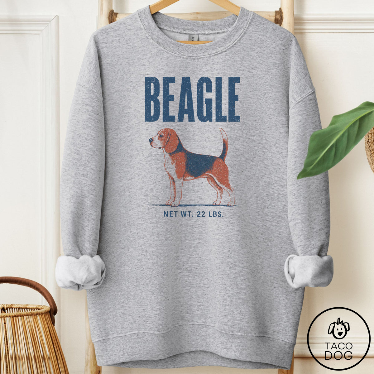 Beagle Feedsack Sweatshirt Sport Grey Taco-Dog