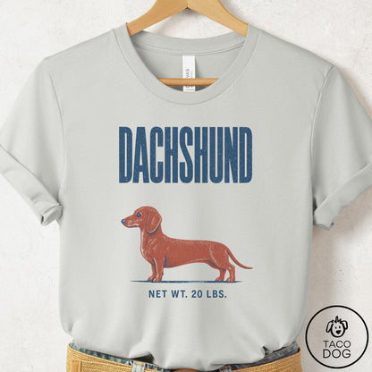 Dachshund Feedsack T-Shirt Silver Taco-Dog