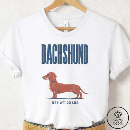 Dachshund Feedsack T-Shirt White Taco-Dog