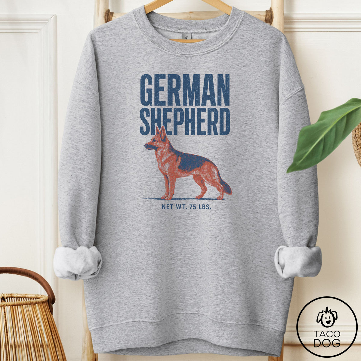 German Shepherd Feedsack Sweatshirt Sport Grey Taco-Dog