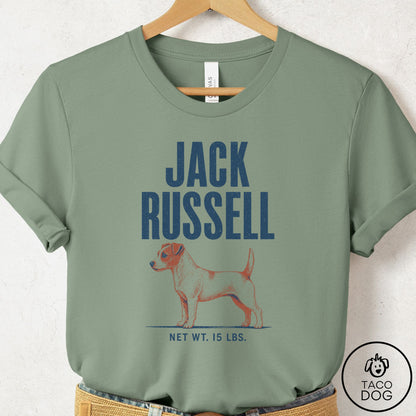 Jack Russell Feedsack T-Shirt Sage Taco-Dog