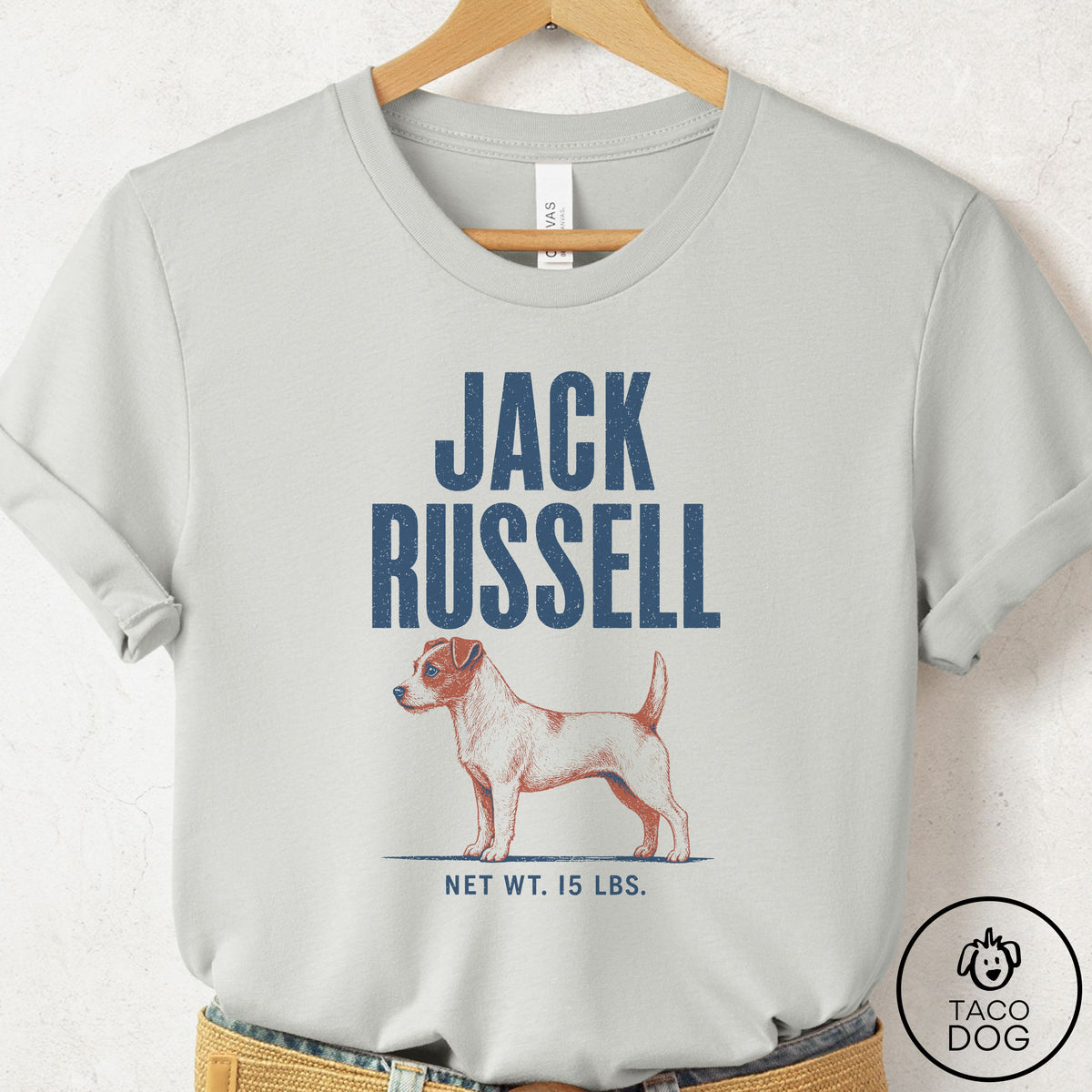 Jack Russell Feedsack T-Shirt, design close-up