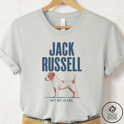 Jack Russell Feedsack T-Shirt Silver Taco-Dog