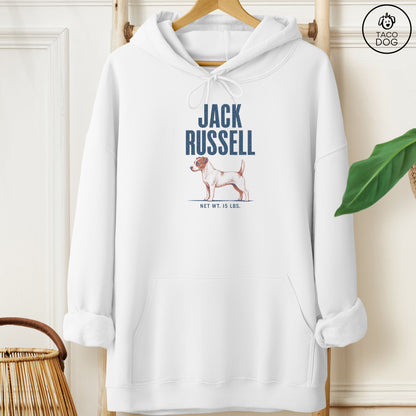 Jack Russell Feedsack Hoodie White Taco-Dog