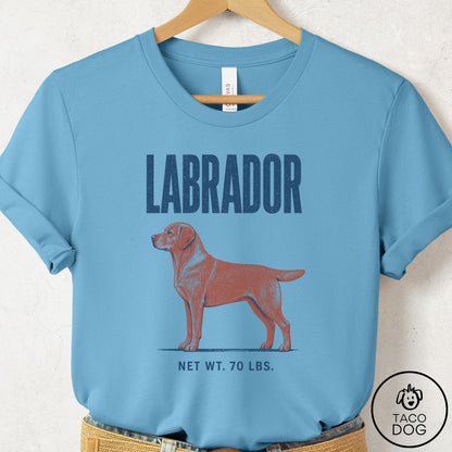 Labrador Retriever Feedsack T-Shirt Ocean Blue Taco-Dog