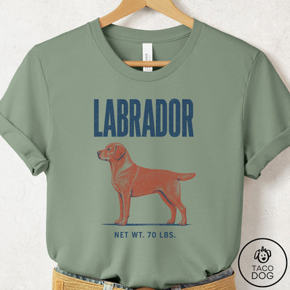 Labrador Retriever Feedsack T-Shirt Sage Taco-Dog