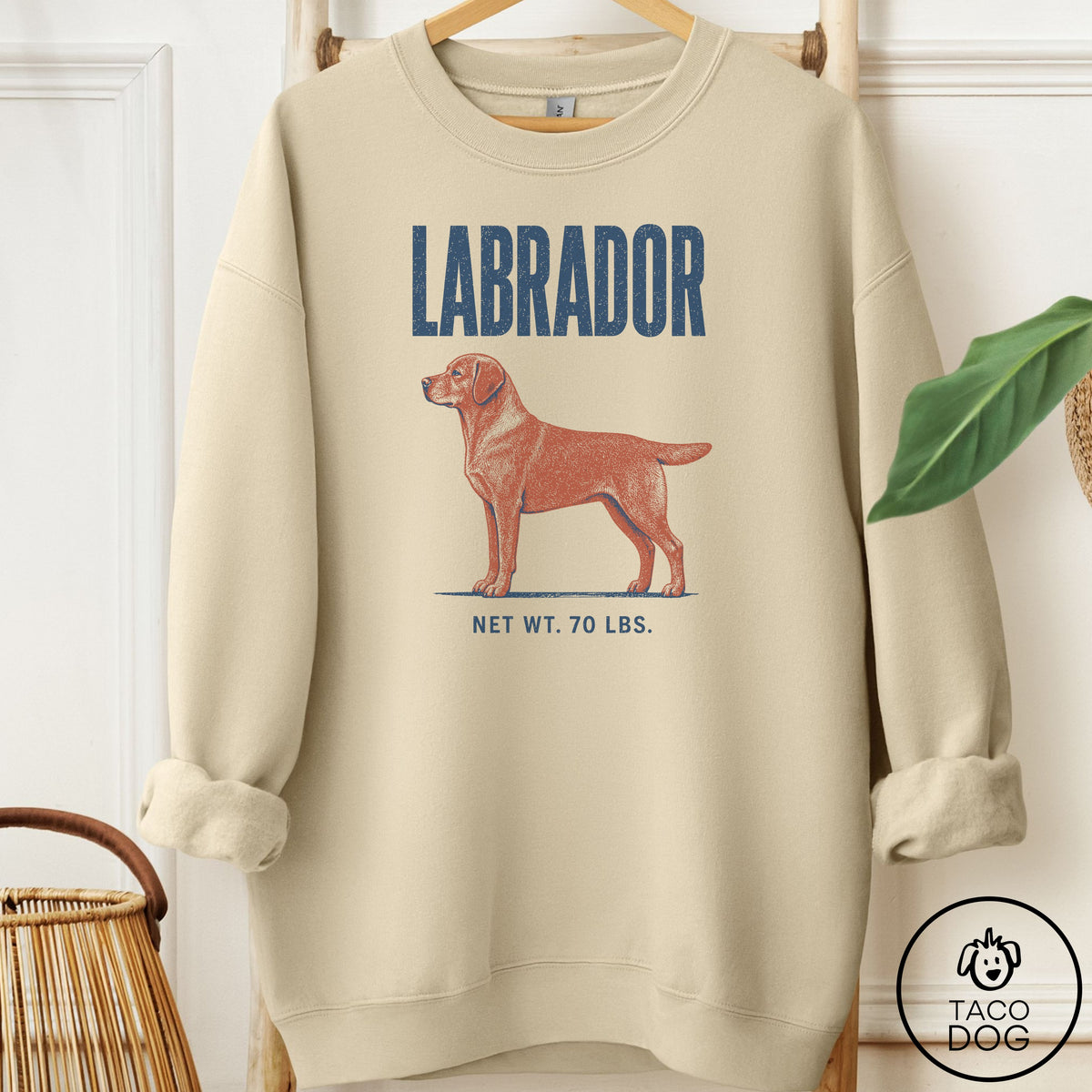 Labrador Retriever Feedsack Sweatshirt Sand Taco-Dog