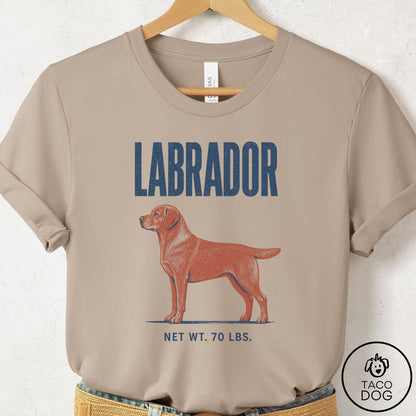 Labrador Retriever Feedsack T-Shirt Tan Taco-Dog