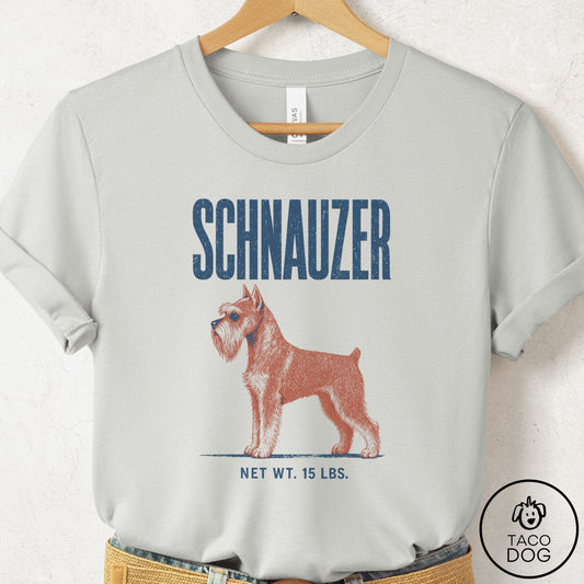 Schnauzer Feedsack T-Shirt Silver Taco-Dog