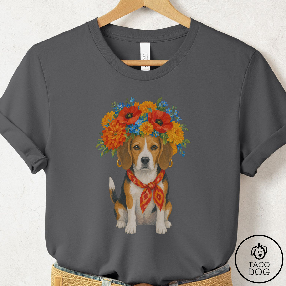 Beagle Flower Crown T-Shirt