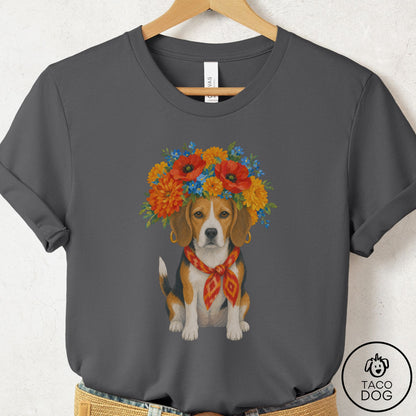 Beagle Flower Crown T-Shirt