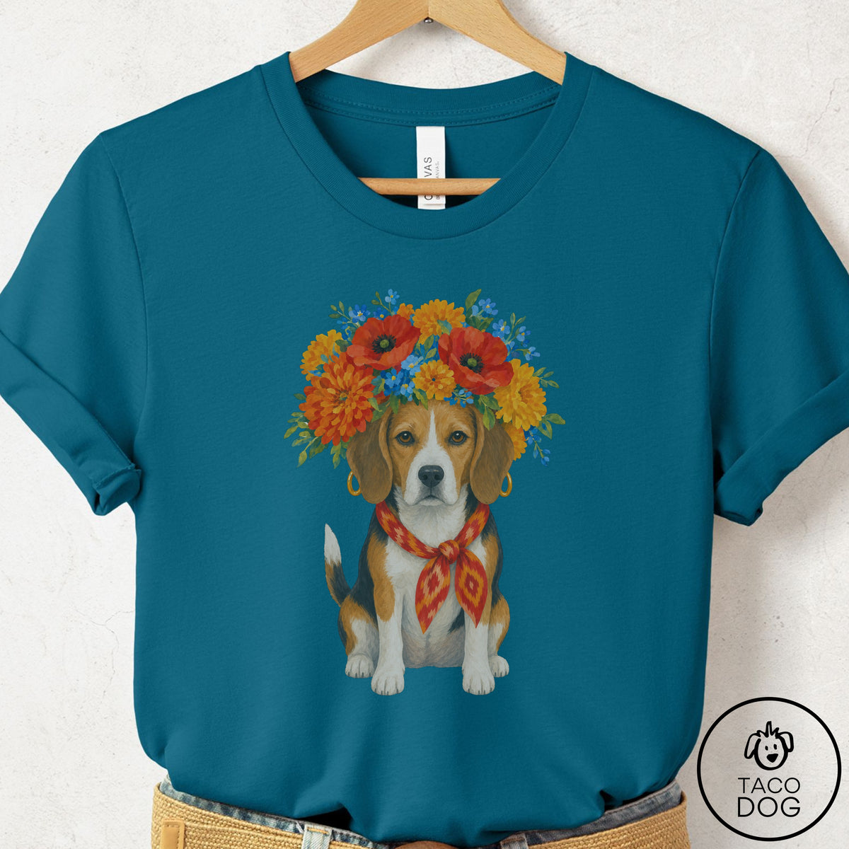 Beagle Flower Crown T-Shirt