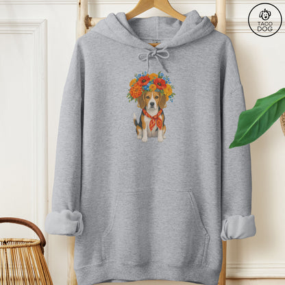 Beagle Flower Crown Hoodie