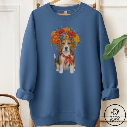 Beagle Flower Crown Sweatshirt