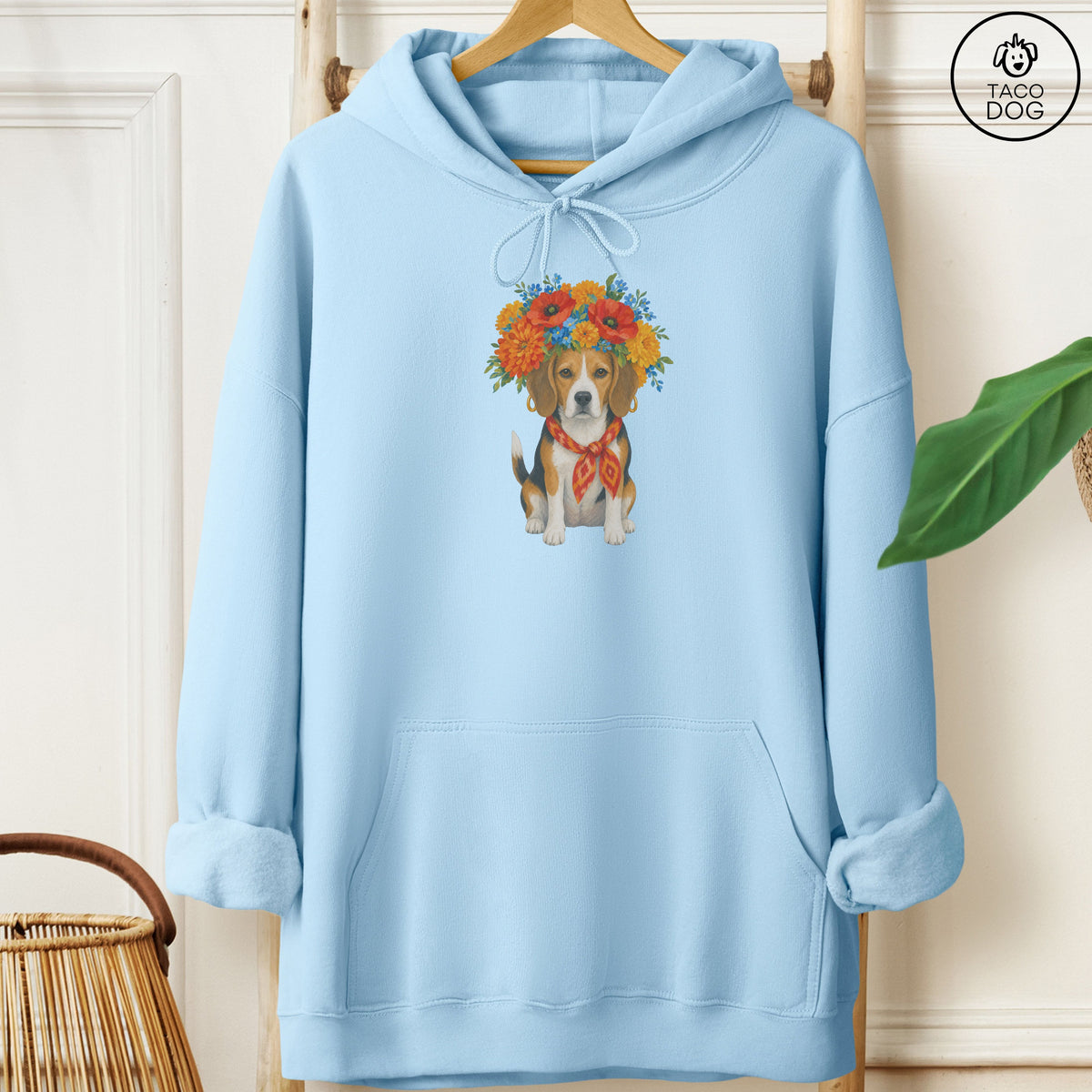 Beagle Flower Crown Hoodie