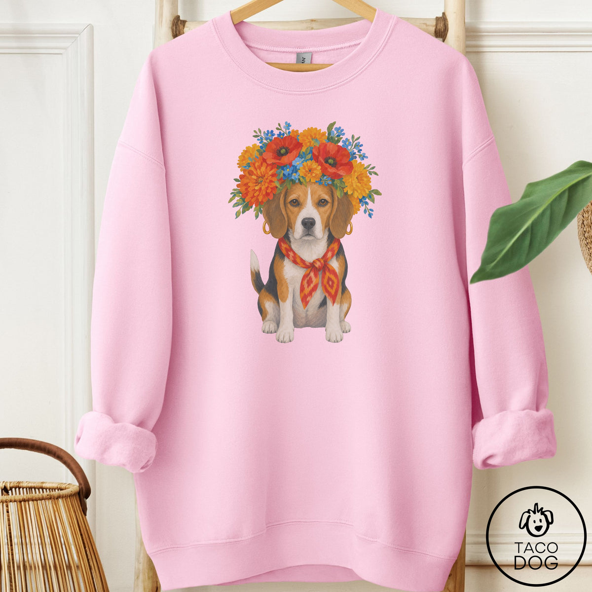 Beagle Flower Crown Sweatshirt