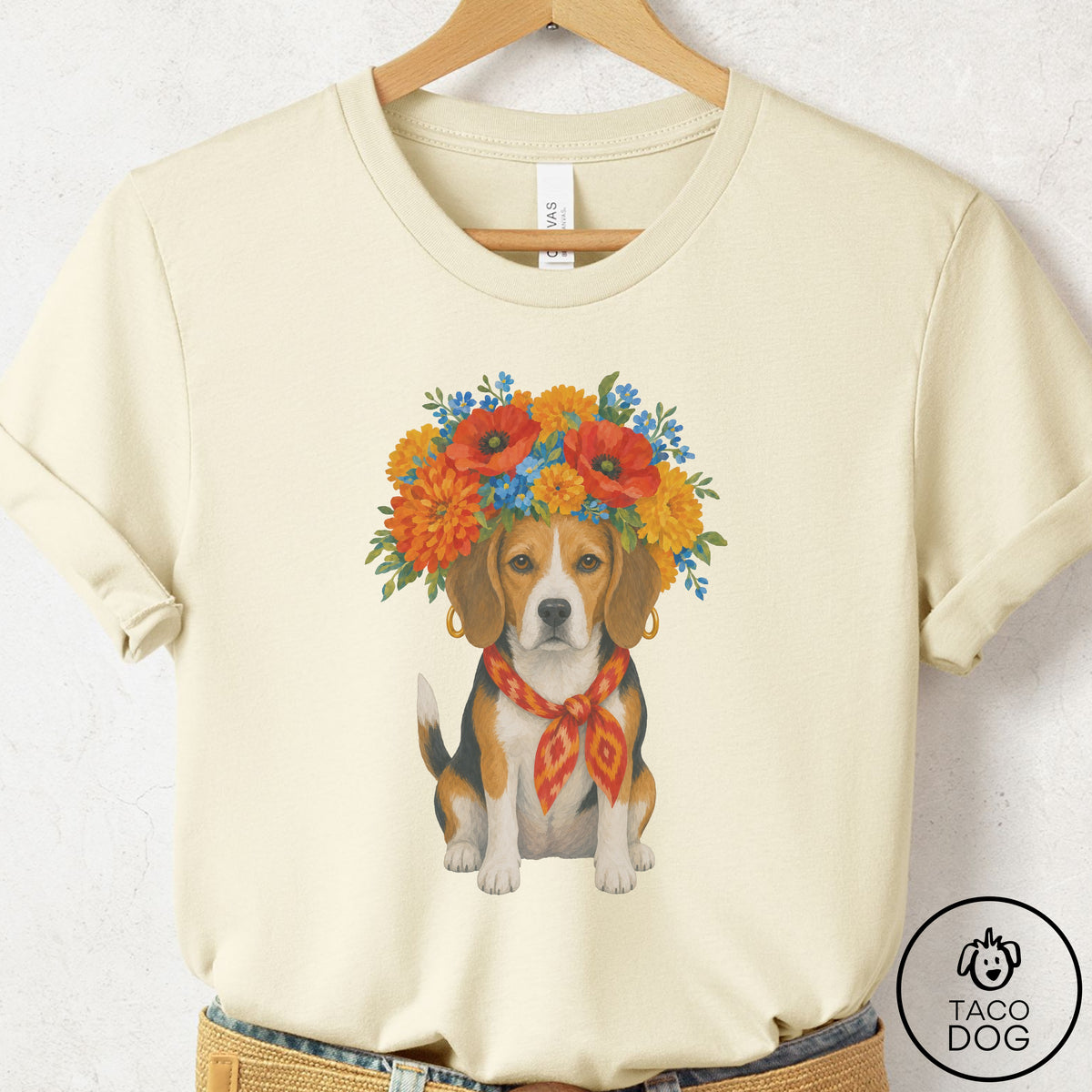 Beagle Flower Crown T-Shirt