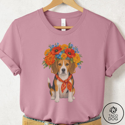 Beagle Flower Crown T-Shirt