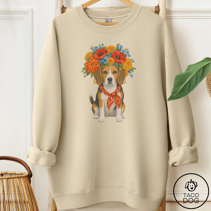 Beagle Flower Crown Sweatshirt