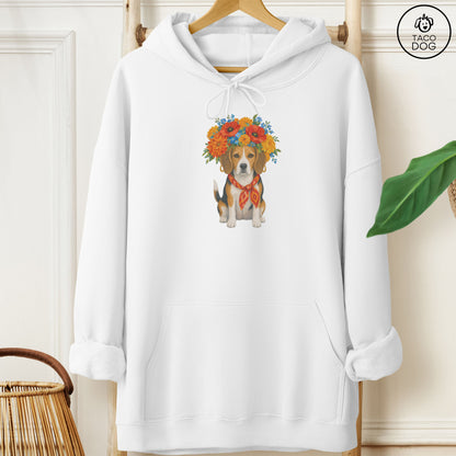 Beagle Flower Crown Hoodie