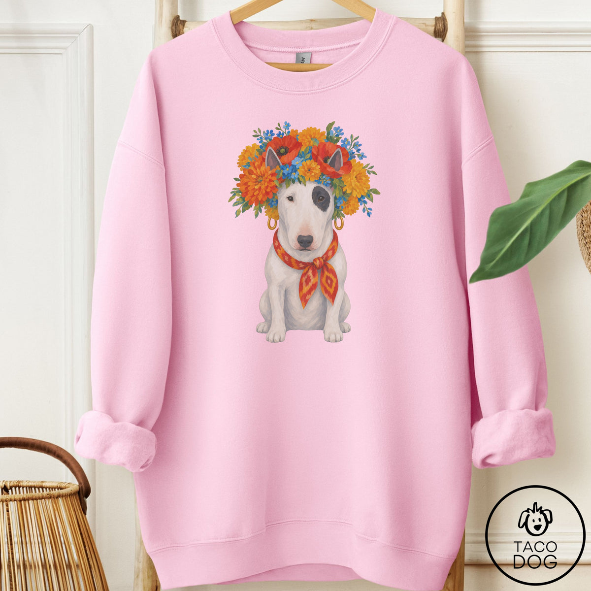 Bull Terrier Flower Crown Sweatshirt