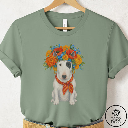 Bull Terrier Flower Crown T-Shirt