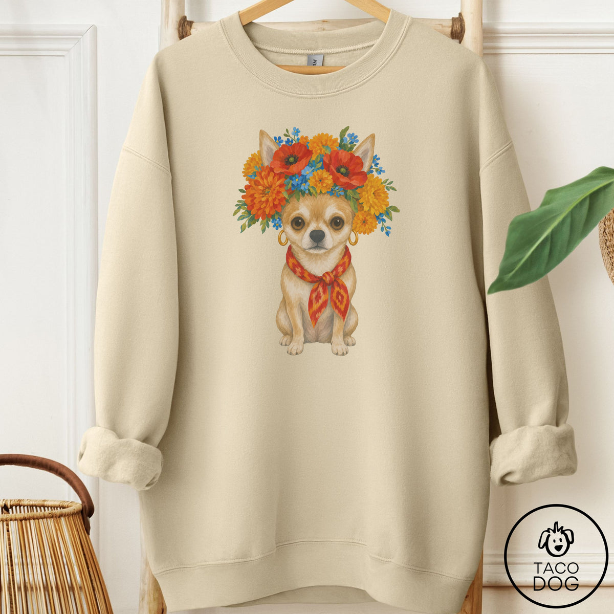 Chihuahua Flower Crown Sweatshirt