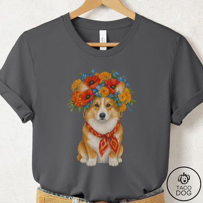 Corgi Flower Crown T-Shirt