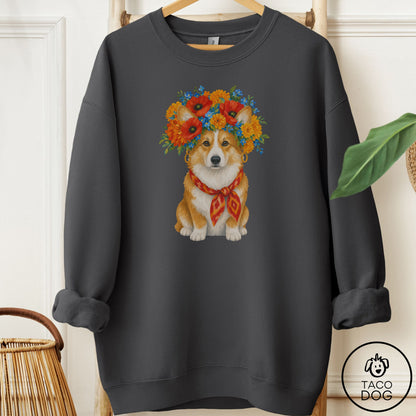 Corgi Flower Crown Sweatshirt