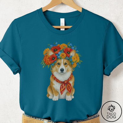 Corgi Flower Crown T-Shirt