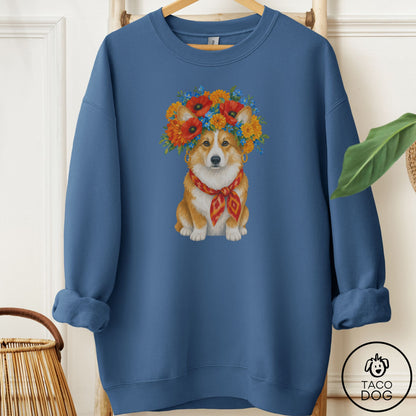 Corgi Flower Crown Sweatshirt
