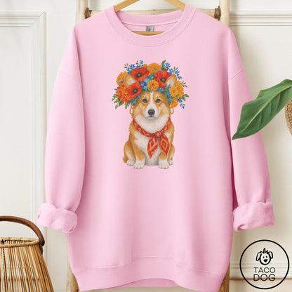 Corgi Flower Crown Sweatshirt
