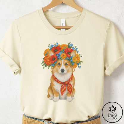 Corgi Flower Crown T-Shirt