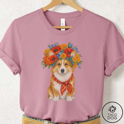 Corgi Flower Crown T-Shirt