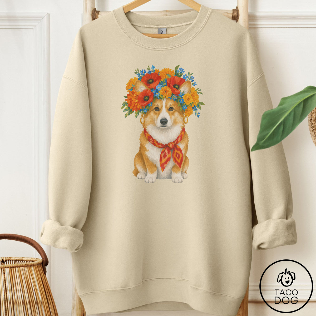 Corgi Flower Crown Sweatshirt