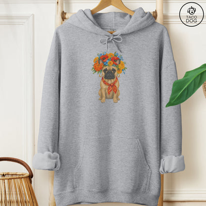 French Bulldog Frenchie Flower Crown Hoodie