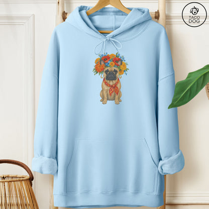 French Bulldog Frenchie Flower Crown Hoodie