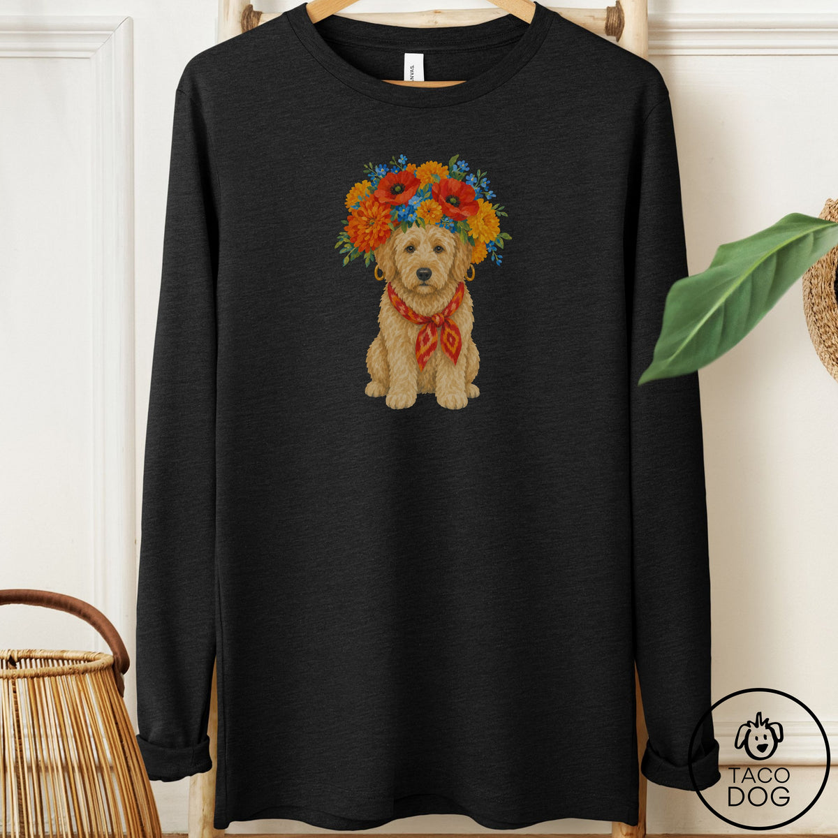 Doodle Flower Crown Long Sleeve Tee