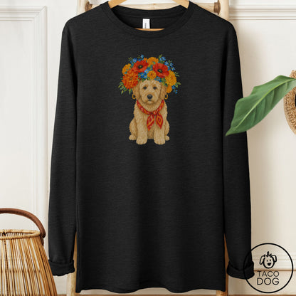 Doodle Flower Crown Long Sleeve Tee